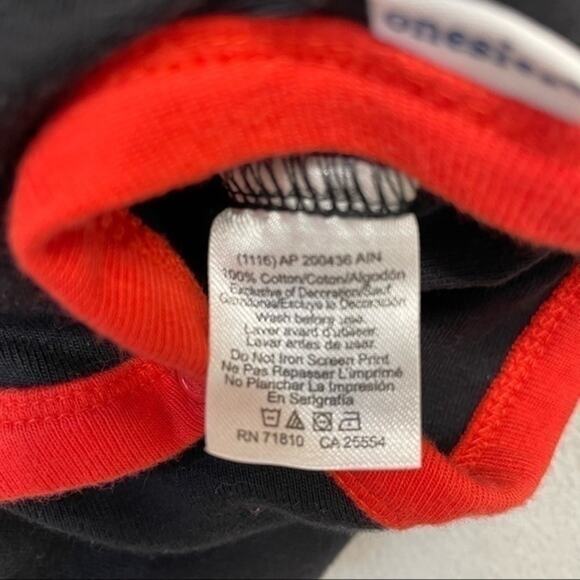 Ladybug Onesie short sleeve black bodysuit Size 12 Months - Picture 6 of 8